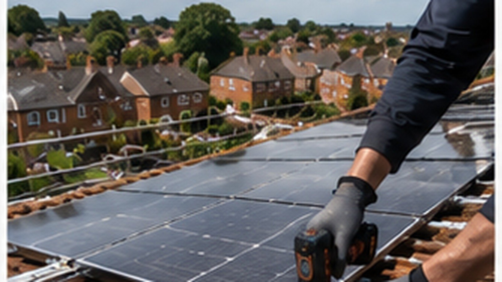 Solar installation in progress on a Reading home